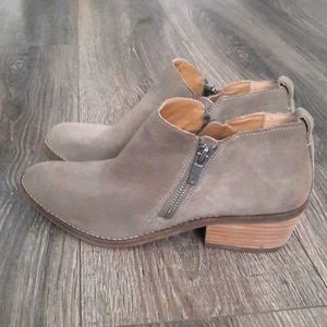 Lucky Brand Leather Suede Booties - 8M